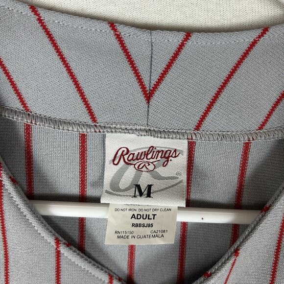 Rawlings NEW Pinstripe Baseball Sleeveless Jersey Vintage Men's Adult Medium NWT - Picture 5 of 10